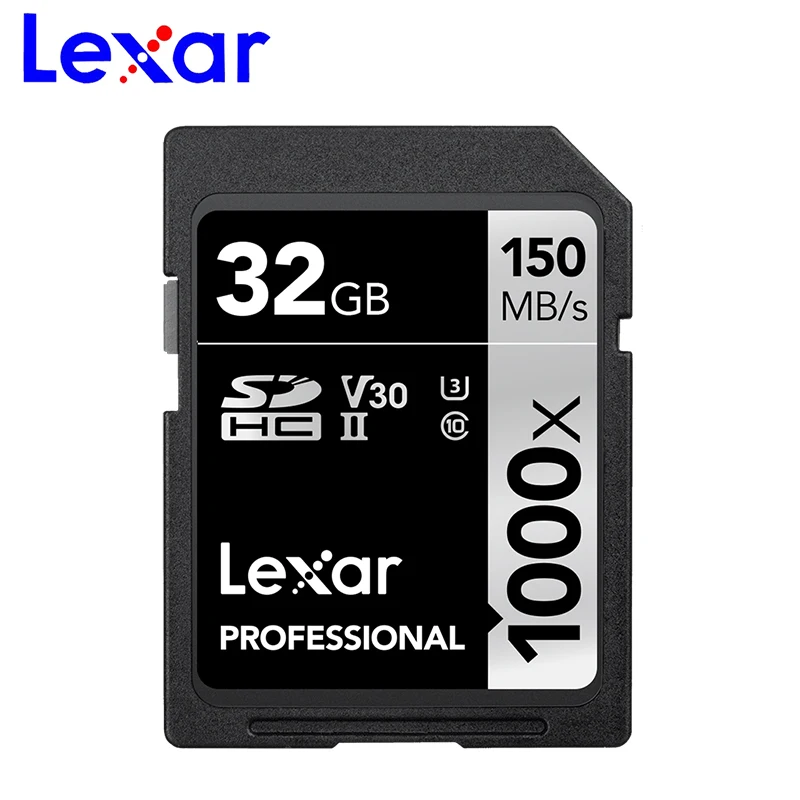 Lexar sd карта 1000X150 Мб/с 32 Гб SDHC UHS II U3 64 128 ГБ 256 SDXC SLR камера HD 4K micro одиночная