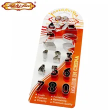 16 шт./компл. 1-9 номер Форма формы для печенья Нержавеющая сталь рисунок для нарезки печенья в виде формы для выпечки инструмент для декорирования K0003SZ