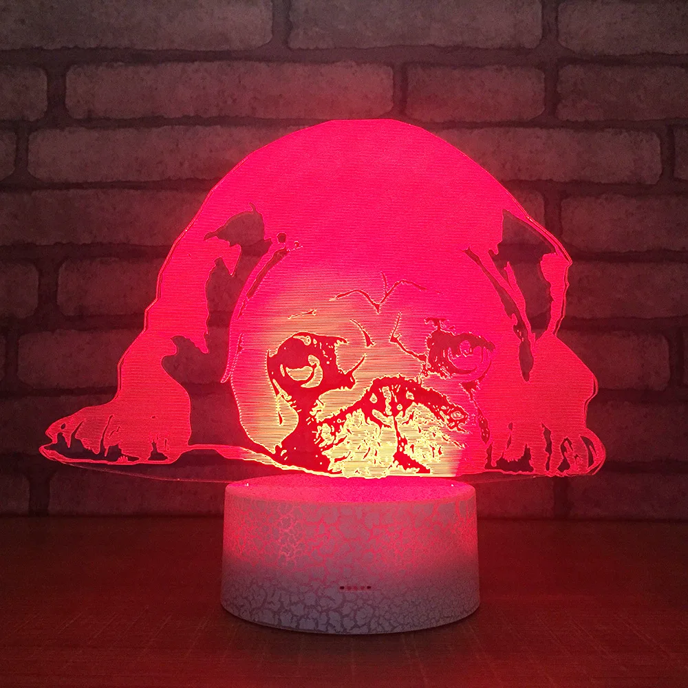 Красочный 3d настольная лампа оригинальность маленький ночник светильник Diy Led