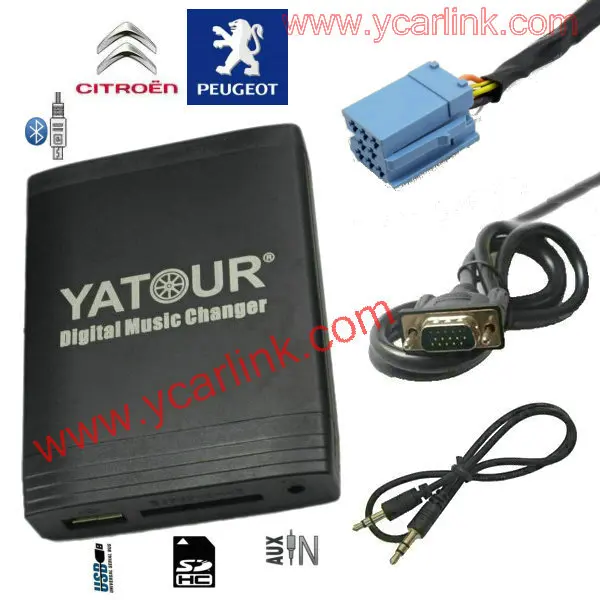

Yatour Music Changer DMC USB SD MP3 AUX Bluetooth interface) for RD3 Peugeot Citroen RB2 RM2 Van-bus