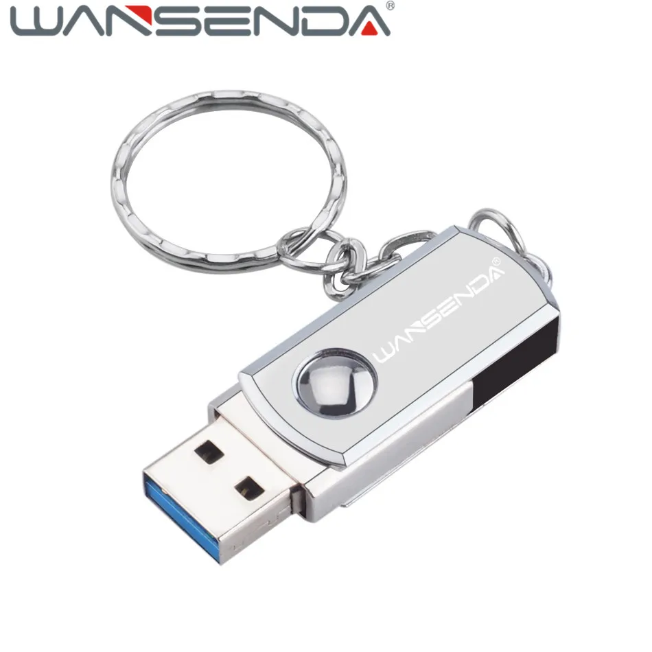 Флеш-накопитель USB 3,0 16 Гб WANSENDA Металл 64 Гб 128 ГБ палка 8 Гб сталь ручка с кольцом накопитель 4 ГБ 32 ГБ быстрая скорость внешний usb-накопитель