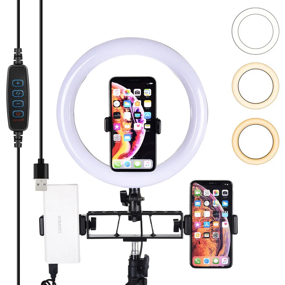  10inch 26 cm USB Ring Light LED Selfie Ring Lamp with Selfie Stick Tripod Smartphone Studio Circle  - 33045506182