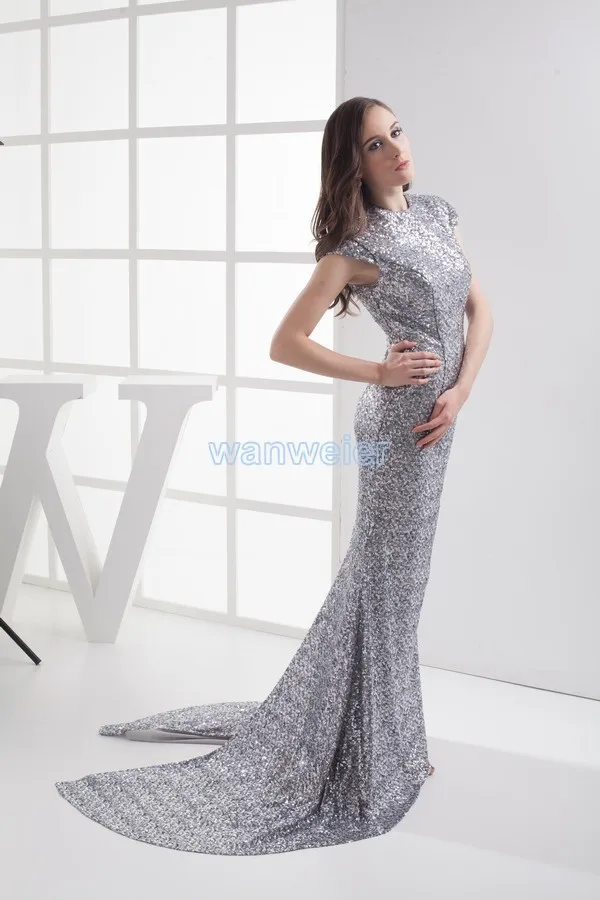 Серебряный vestidos formales дизайн блестка сексуальные невесты горничной платье настроены макси длинные Платья пром Платья