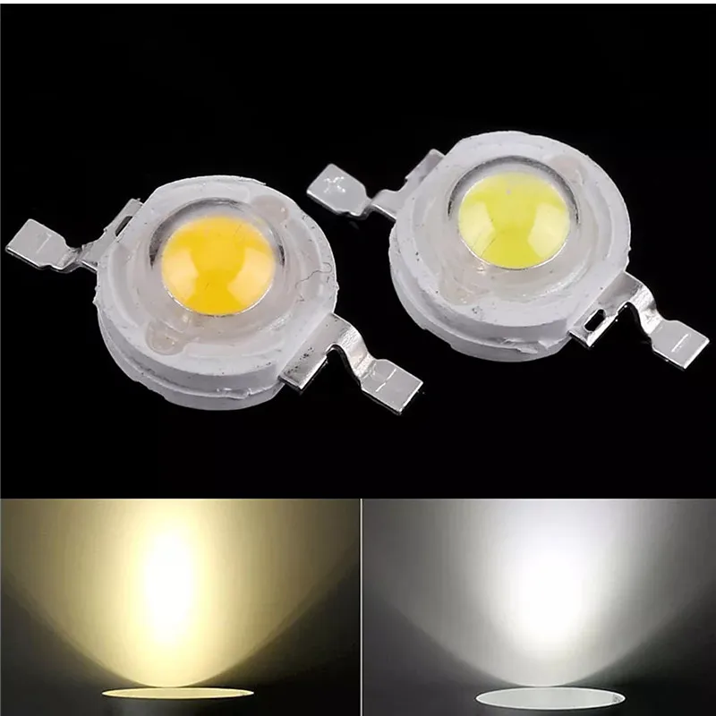 

20-1000 pcs Real Full Watt CREE 1W 0.5W High Power LED lamp Bulb Diodes SMD 110-120LM LEDs Chip For 3W -18W Spot light Downlight