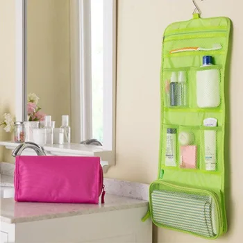

2019 New Waterproof Toiletries Storage Bag Portable Toilet Goods Organizer Container For Travel Folding Hanging Storage Bag
