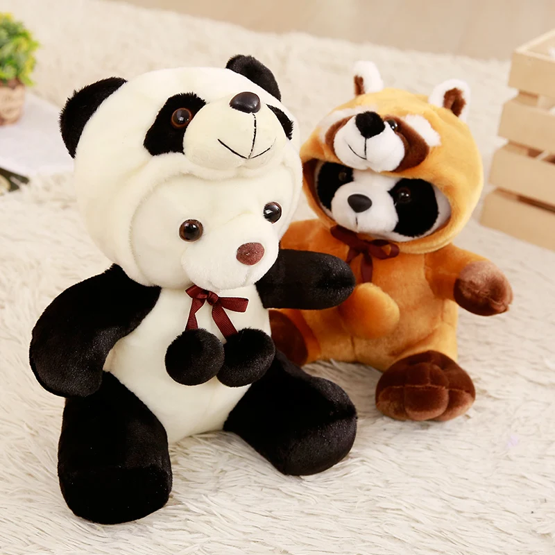 20 см плюшевый енот игрушки чучело Кукла Прекрасная панда енот Плюшевые игрушки Мягкая кукла для детей Playmate детский подарок