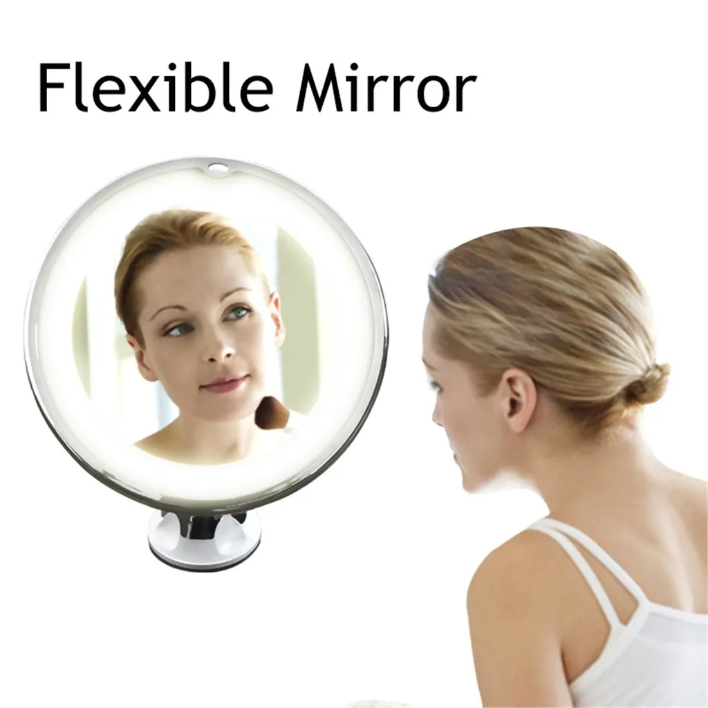 

10X Folding Mirror Rotating Makeup Mirror My Flexible Mirror Magnifying Makeup Mirror with LED Light For dropship