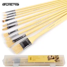 10 шт разные формы волосы щетины кисти для рисования Мягкие Кисти для акриловых акварельных масляных рисунков модели самолета наборы