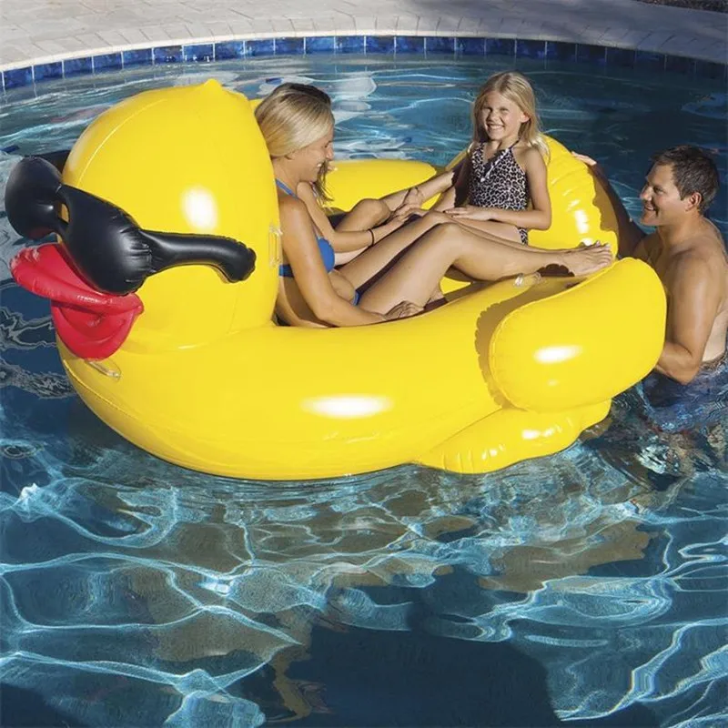 Huge swimming tube pool vison water float inflatable party toys air yellow duck bed float accessories Beach toys (4)