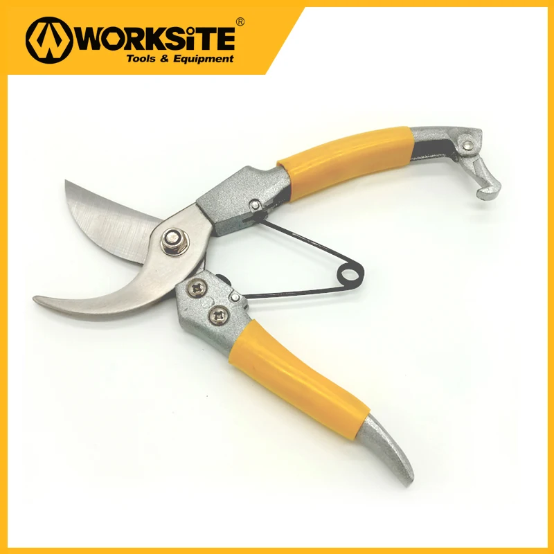 WT6001 8" Bypass Hand Pruners Steel Tool High Carbon Fruit Tree Pruning