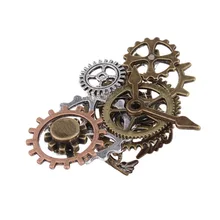 Lostalgic промышленных этап различных Шестерни Запчасти накладывается со встроенными часами указатель кольцо в стиле стимпанк