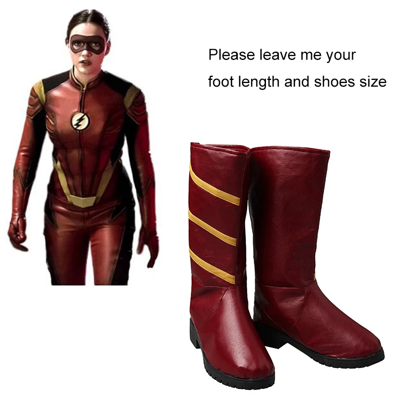 The Flash Season 3 Jesse Quick Cosplay Boots Halloween Carnival Shoes