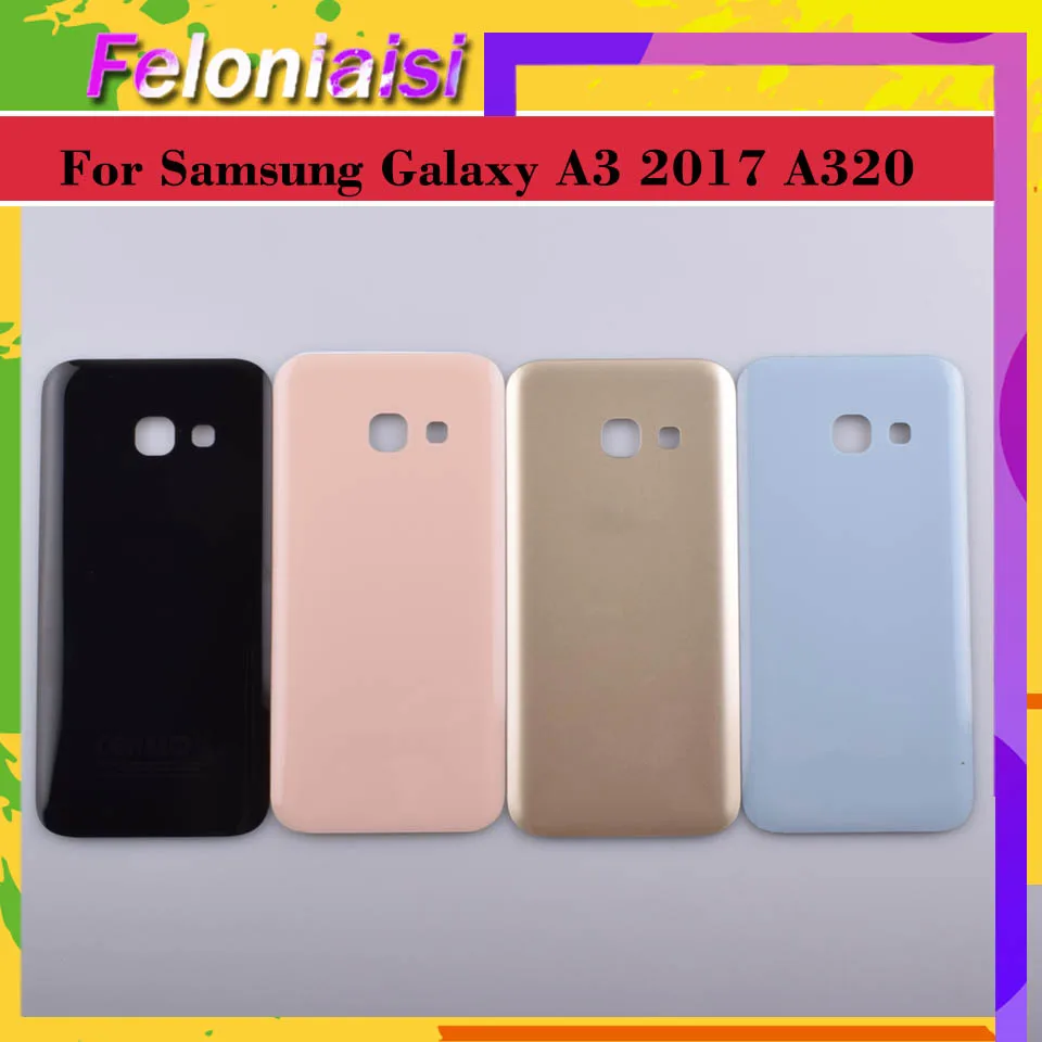 Для Samsung Galaxy A3 a320 A320F SM-A320F корпус батарея Дверь Задняя стеклянная крышка корпус Корпус Замена