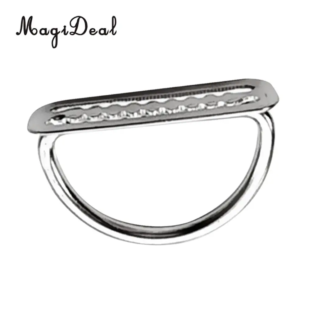 MagiDeal Heavy Duty Scuba Dive 316 Stainless Steel Diving Weight Belt Keeper D Rings for 5cm Weight Belt Surfing Swimming Sport