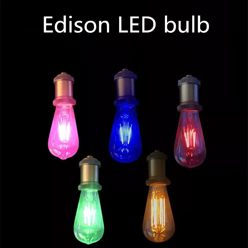 Светодиодный светильник накаливания Эдисона 4 Вт 8 Вт декоративная винтажная лампа Эдисона E27 220 В ST64 сменная лампа накаливания