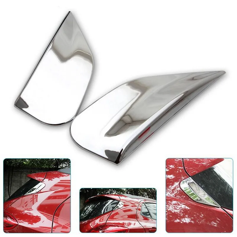 Tonlinker чехол для Buick Encore 2013-17 автомобильный Стайлинг 2 шт. DIY ABS хромированное покрытия, для заднего стекла рядом с крышкой наклейки части Аксессуары