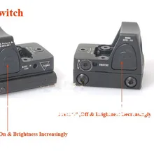 Anzol rmr mira red dot sigh, mira red dot com interruptor para rifle de caça