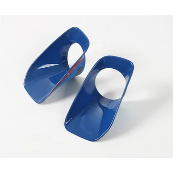 

New 2pcs Blue ABS Car Front Fog Light Lamp Cover Trim Styling Fit For Jeep Renegade 2015 2016 Mouldings Accessories