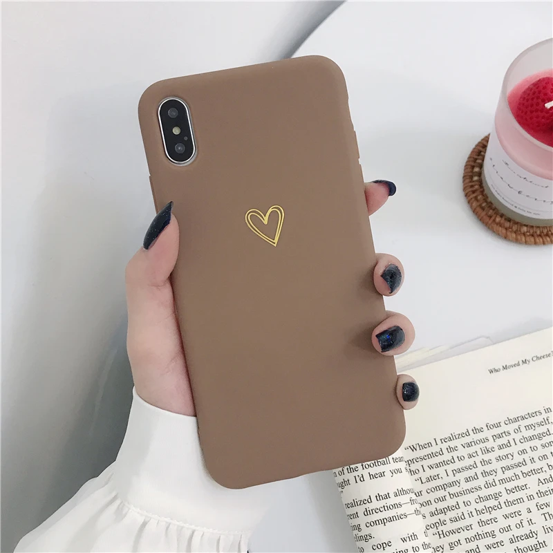 Чехол для телефона LOVECOM с покрытием в форме сердца iPhone 12 Mini 11 Pro Max XR XS 6 7 8 Plus X