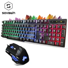 Gaming Keyboard and Mouse combo Backlit Gamer Player Keyboard with Breathe LED 7 Button 5500 DPI Gaming Mouse for PC Laptop