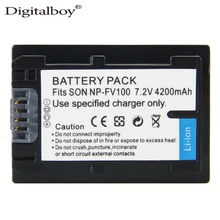 Digitalboy 1 шт. NP-FV100 FV100 NP FV100 Батарея для Sony DCR-DVD103 XR100 HDR-XR550/E HDR-XR350/E HDR-XR150/ E высокое качество