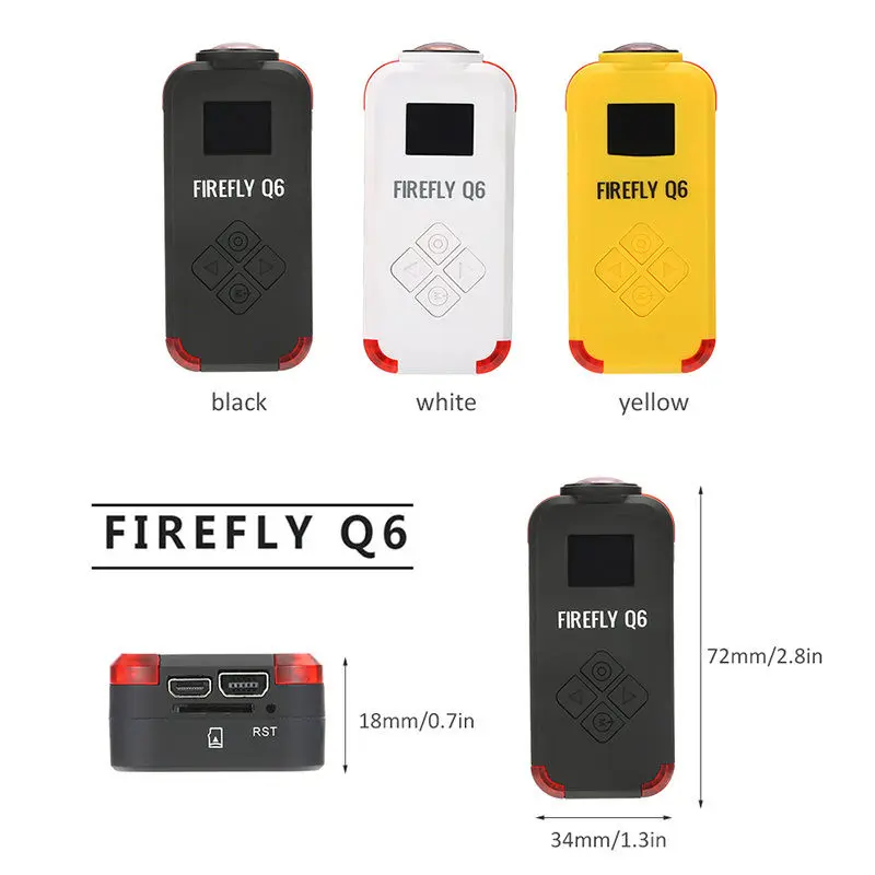 Hawkeye  Firefly Q6 4K HD FPV Camcorder 120 Wide Angle 12M Pixel HD Action Camera for ZMR250 QAV250 Drone