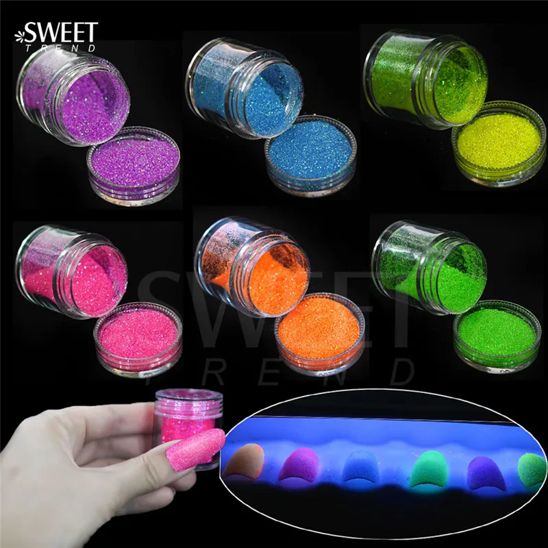 

1Bottle Fluorescent Neon Pigment Powder for Nail Polish DIY Shining Nail Powder Dust Glitter Sequins Nail Art Decor LAYG01-06