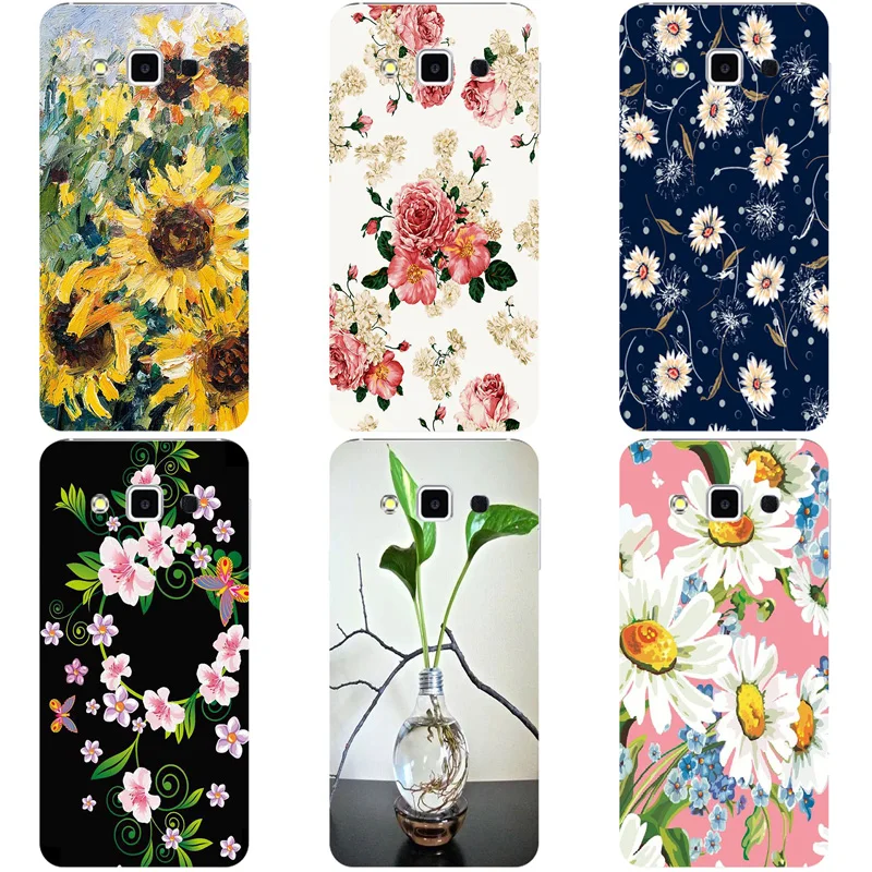 Case For Samsung Galaxy E5 E500 SM-E500FDS Flower Hard Phone Cases Print Cover Coque | Мобильные телефоны и аксессуары