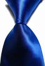 New Classic Solid Color Plain Tie Blue Jacquard Woven 100% Silk Fashion Business Wedding Party Men’s Ties Necktie