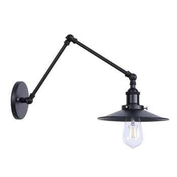 

Sub black American Village Wall Lamp E27 Bulb with lampshade Bedroom Iron wall light restaurant bar led wall lamp RWL0020