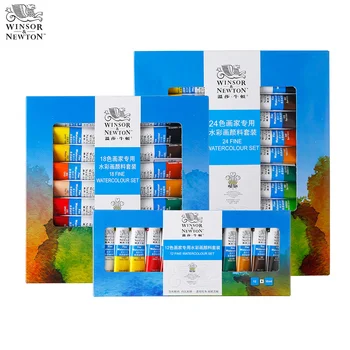 

Watercolor Paint Set 12/18/24 Colors 10ml Pigment Tubular Portable