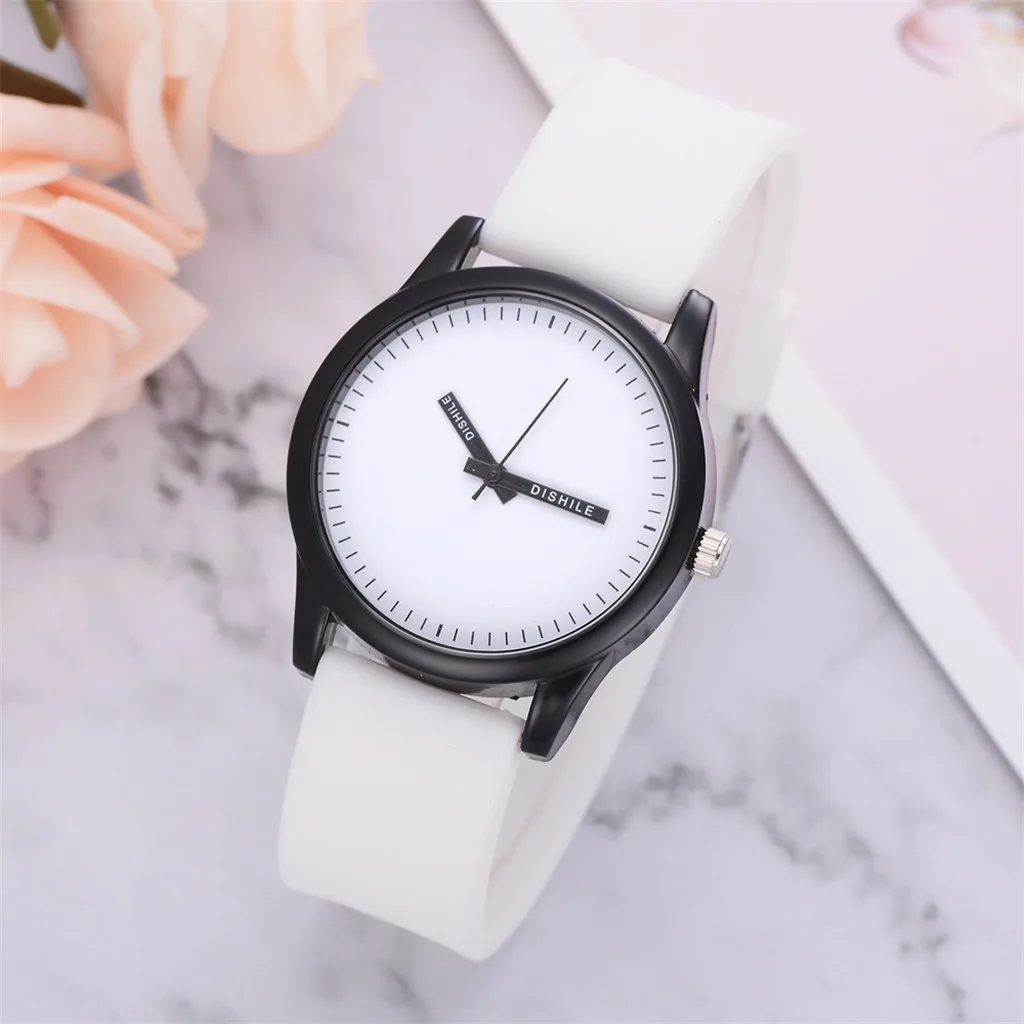 

2019 Watches Brand Luxury Casual Silicon Strap Fashion Women Watches Ladies Solid Pattern Wristwatch Clock dropshipping