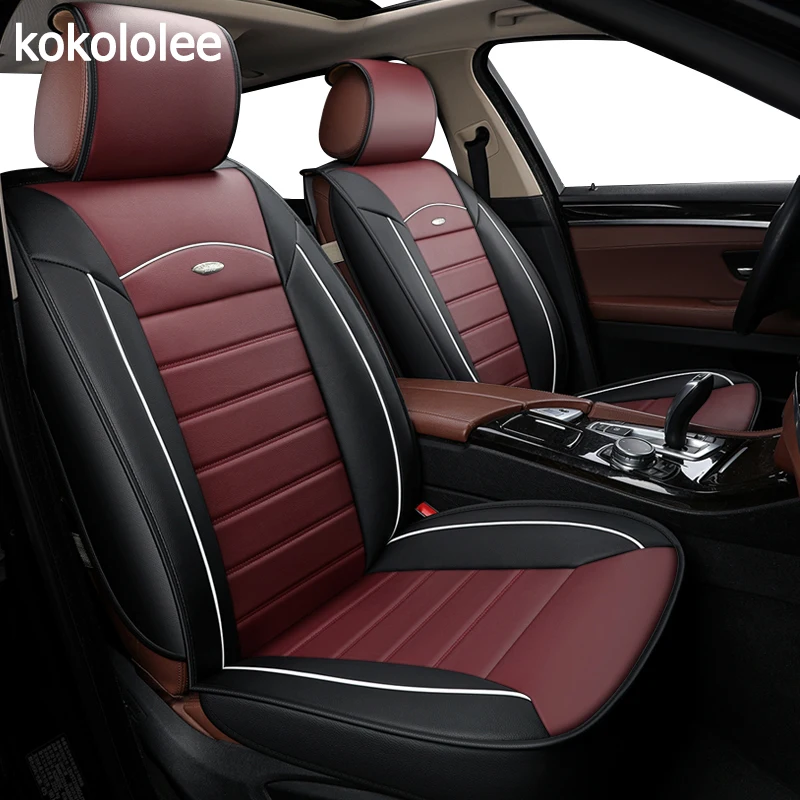 

[kokololee] pu leather car seat covers set for ssangyong actyon ford ranger mondeo mk3 captiva opel zafira a car seat protector