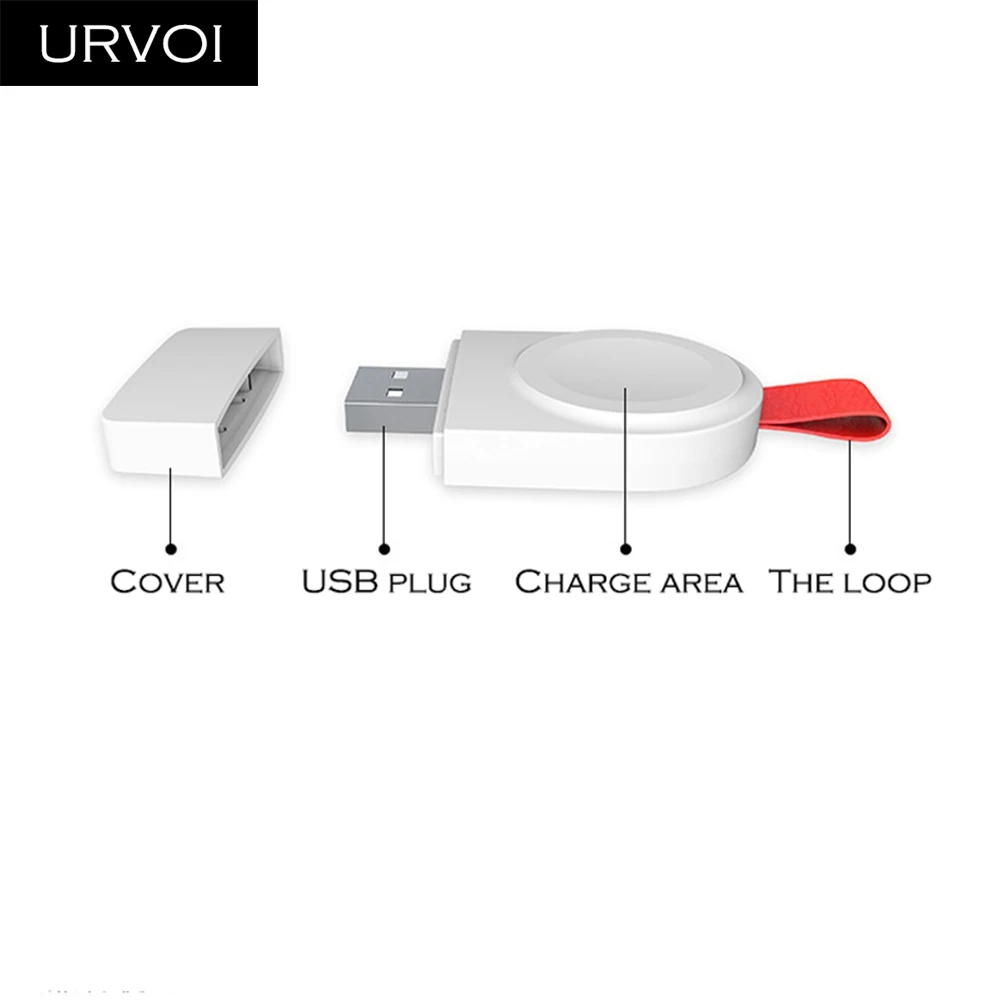 Портативное зарядное устройство URVOI для Apple Watch series 5 4 3 2 1 беспроводной держатель