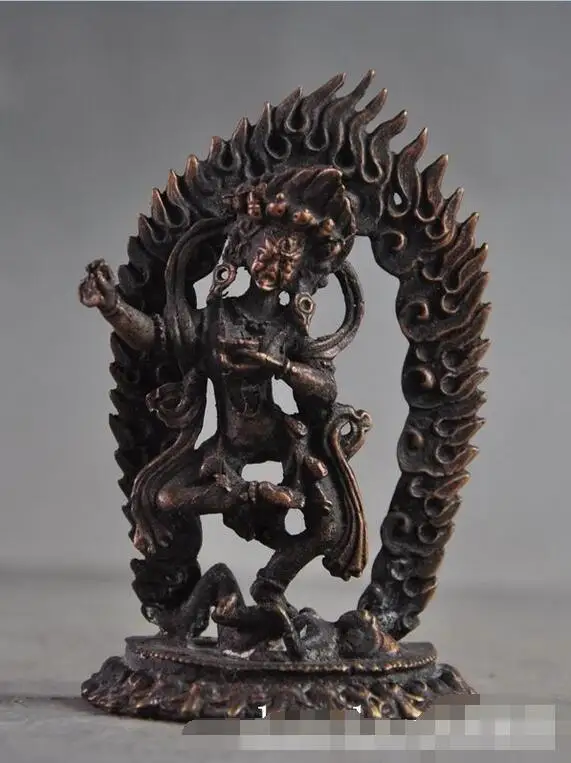 4&quotold Tibet Buddhism bronze Vajrayogini Vajravarahi Dakini Goddess Buddha Statue | Дом и сад
