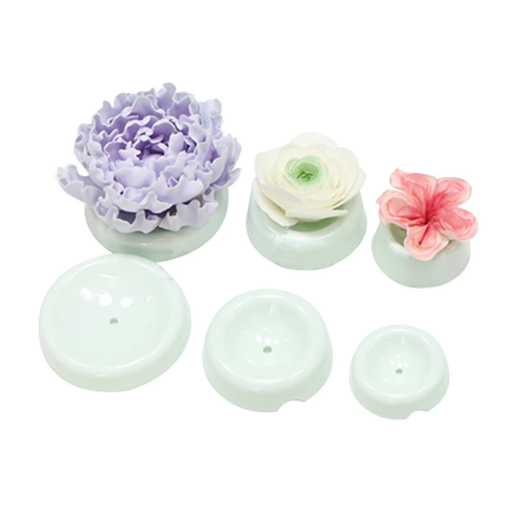6PCS Plastic Fondant Flower Forming Drying Mold Gum Paste Fondant Cake