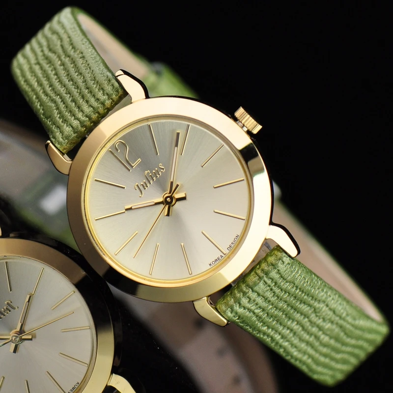 Julius Lady Woman Wrist Watch Quartz Hours Best Fashion Dress Korea Bracelet Band Leather Clock Multicolors