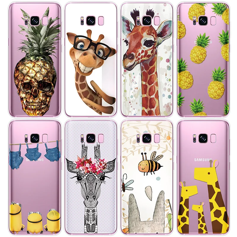 

Giraffe Cover For Samsung Galaxy S7 Edge S6 J2 J3 J5 J7 Prime S8 S9 Plus A3 A5 A6 A8 Note 8 9 2016 2017 2018 Minions TPU Case