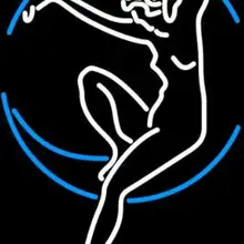 Изготовленный на заказ синий Луна пивной бар стеклянный неоновый свет знак пивной бар