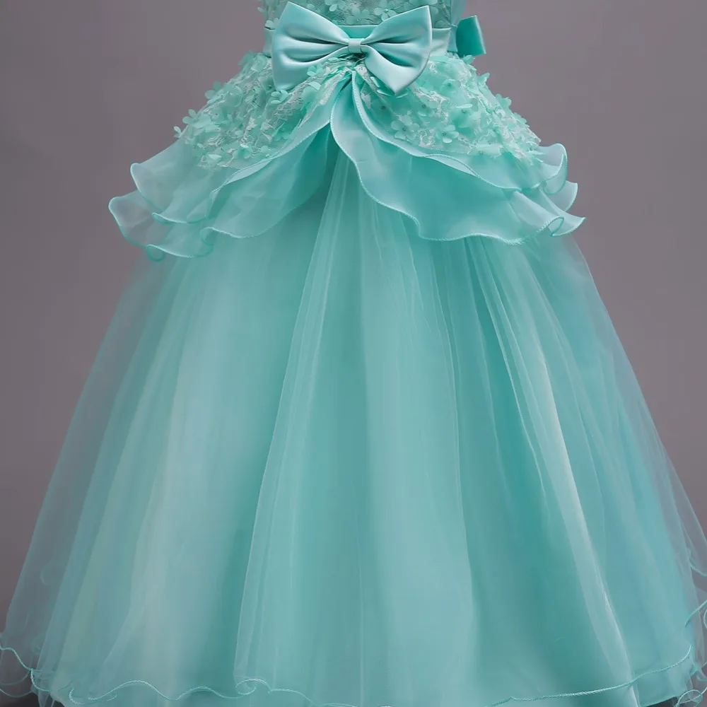 Цветок Обувь для девочек Платья для девочек, одежда принцессы Свадебное платье для подростков Рождественский костюм vestidos подростков Для