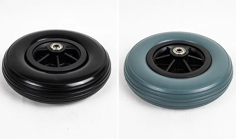 Electric Wheelchair Special Small Front Wheel Solid PU Tire 8 Inch Solid Wheels 2 Piece