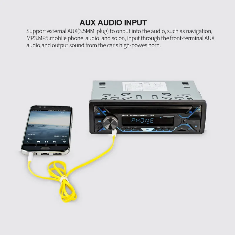 Bluetooth In-dash автомобильное FM радио 3,5 дюймов микрофон один Din 3010 автомобильный Aux mp3-плеер 1 Din автомобильный стерео аудио 12 В