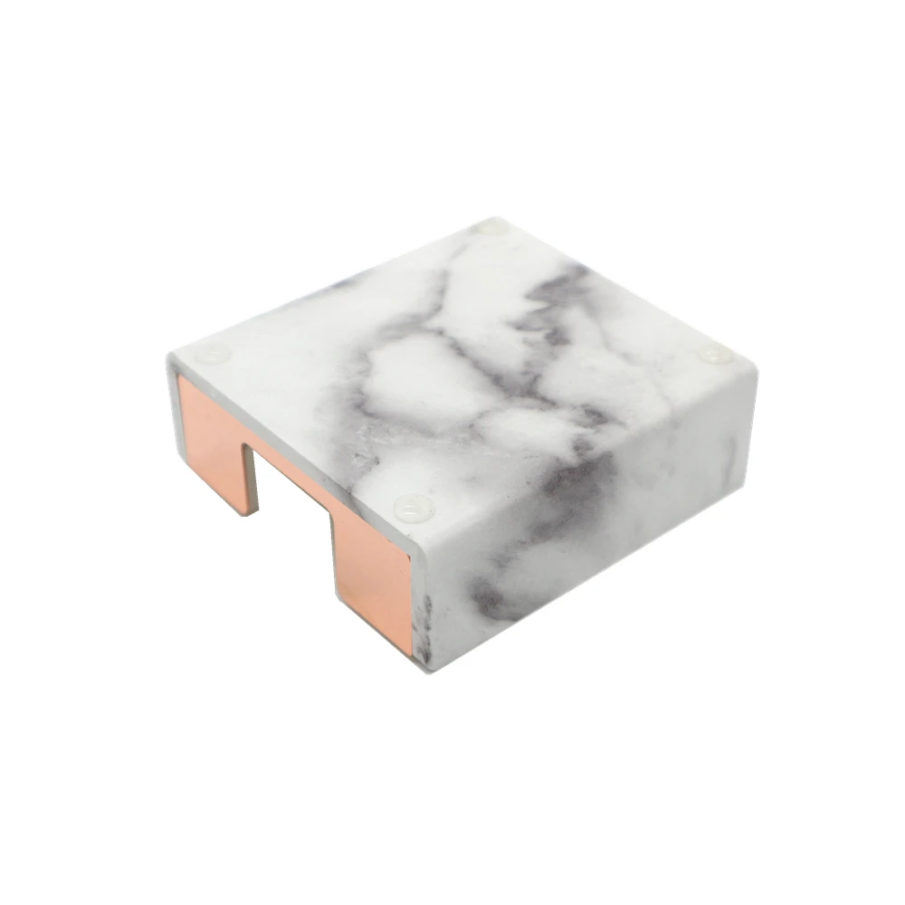 marble rose gold note dispenser memo cube holder tray dispenser