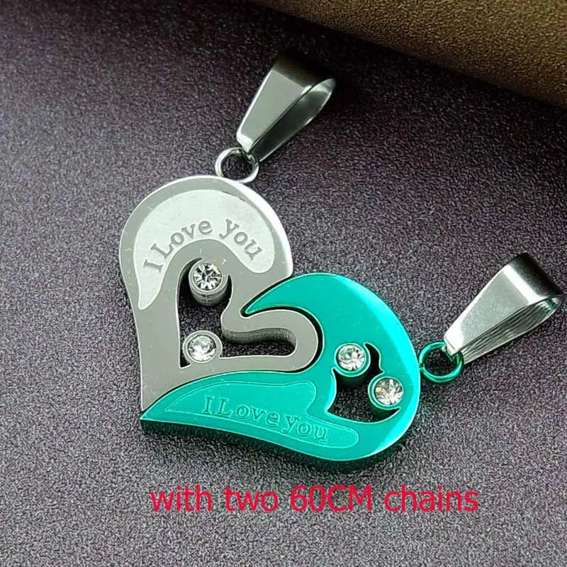 green heart necklace