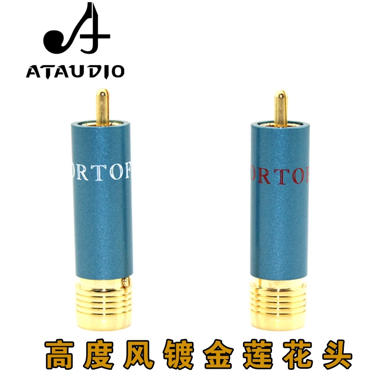 

4pcs/lot ATAUDIO Gold-plated HIFI RCA Plug Hi-end Reference 8NX RCA Connectors