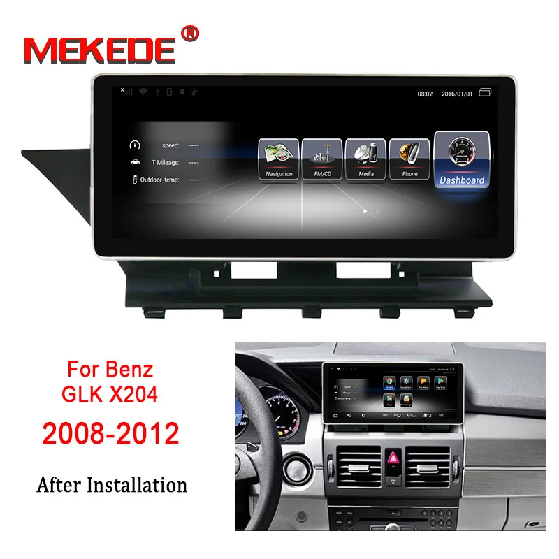 MEKEDE Android 7,1 автомобильный мультимедийный плеер для Benz GLK X204 2008-2012 10,25 дюймов сенсорный экран gps-навигация, радио, стерео тире