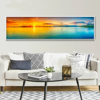 

HD Print Sunset Sea Seascape Canvas Painting Wall Art Picture for Living Room Office Wall Decor Home Decoration Drop Ship Custom