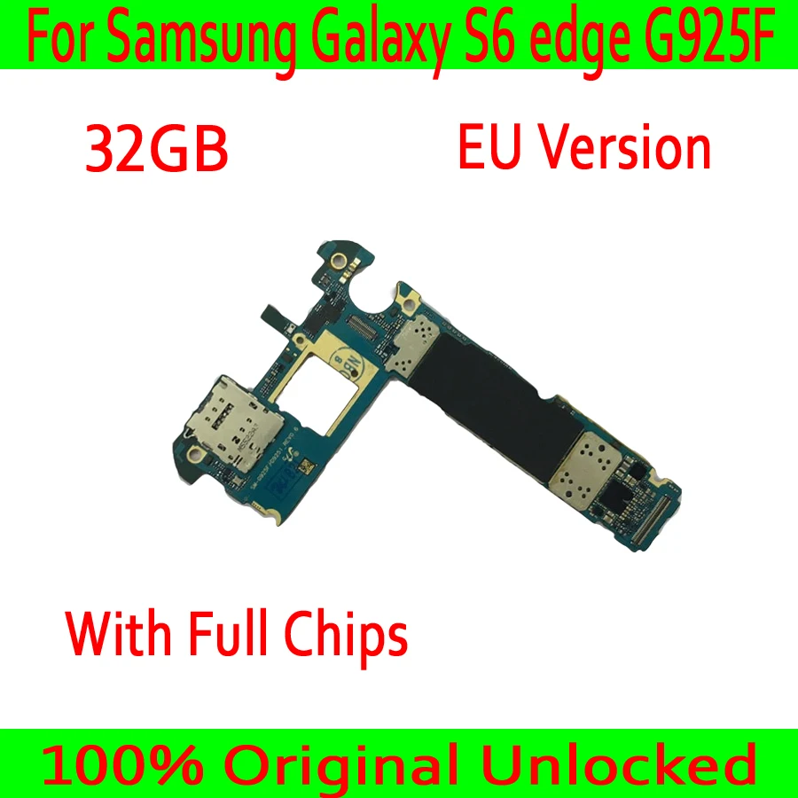 

EU Version for Samsung Galaxy S6 edge G925F Motherboard with Android System,Original unlocked for Samsung S6 G925F Logic board
