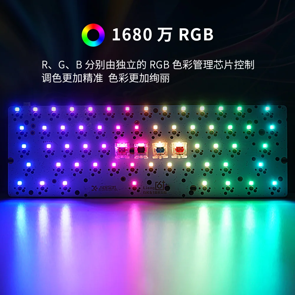 GK61 Горячая замена PCB механическая клавиатура GH60 RGB подсветка независимый драйвер tyce-c интерфейс музыкальный ритм настройки комплект