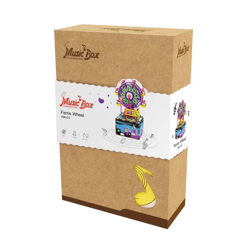 Robotime juguete 24 tipos de caja de música de madera carrusel decoración casa de cumpleaños regalo de Pascua regalo para novia mujeres Dropshipping. exclusivo.